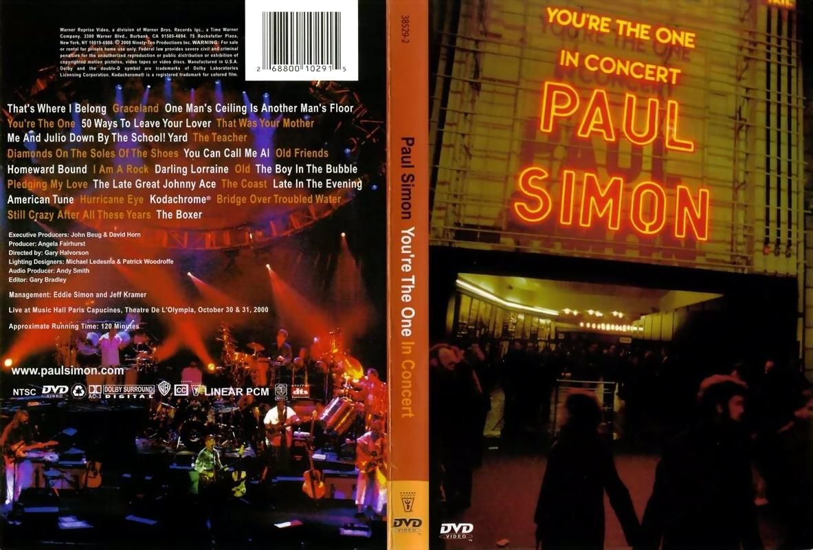 Paul Simon Live! - You're The One - Paris, 2000